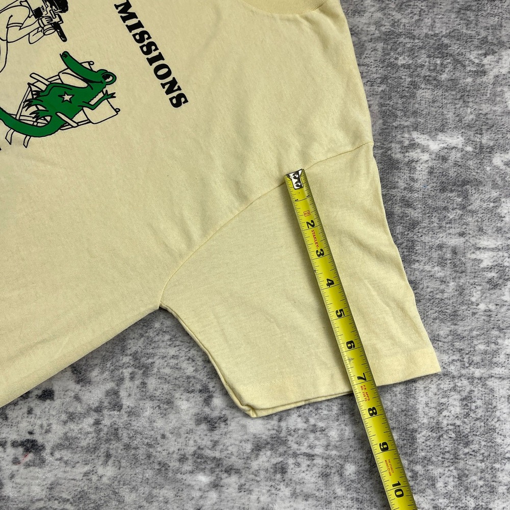 Vtg Tee Jays Kids Large Yellow Educational Graphic T-Shirt 50/50 Grandpacore - Picture 6 of 9